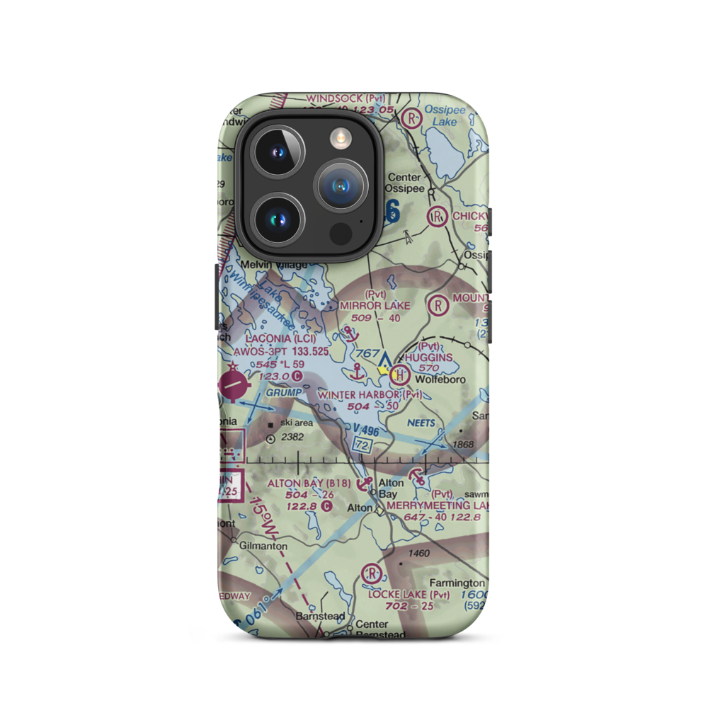 Winter Harbor Seaplane Base (48NH) VFR Sectional  Tough iPhone Case iPhone 16 Pro model shown