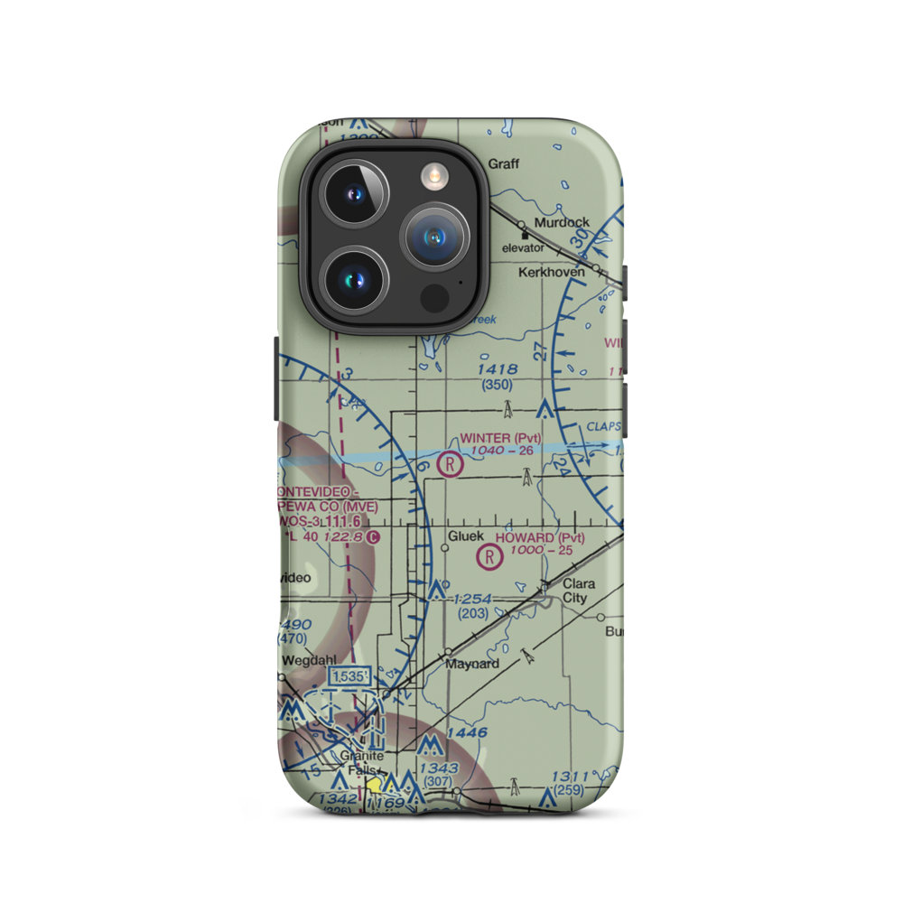 Winter Strip (2MN1) VFR Sectional  Tough iPhone Case iPhone 16 Pro model shown