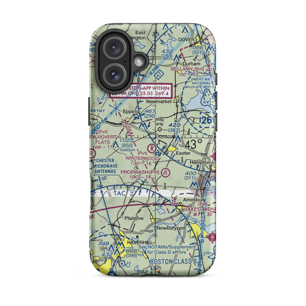 Winterwood Airport (NH67) VFR Sectional  Tough iPhone Case iPhone 16 Plus model shown