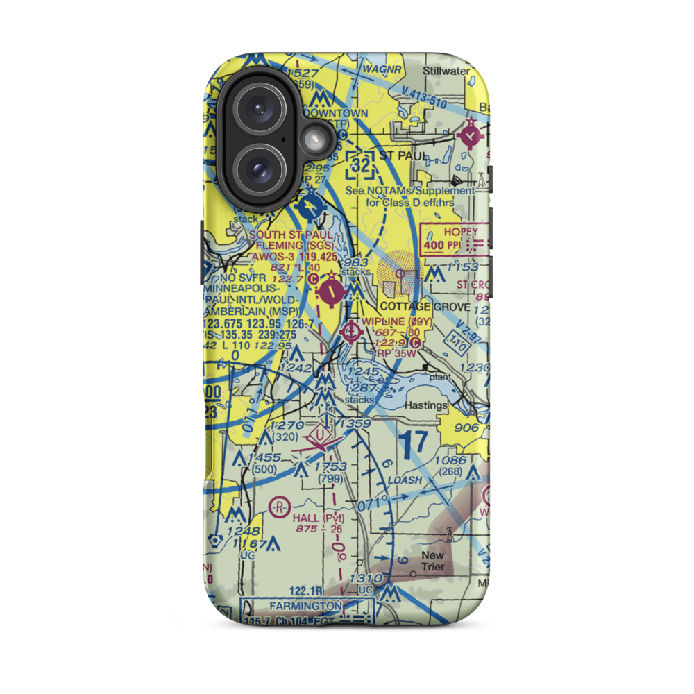 Wipline Seaplane Base (09Y) VFR Sectional  Tough iPhone Case iPhone 16 Plus model shown