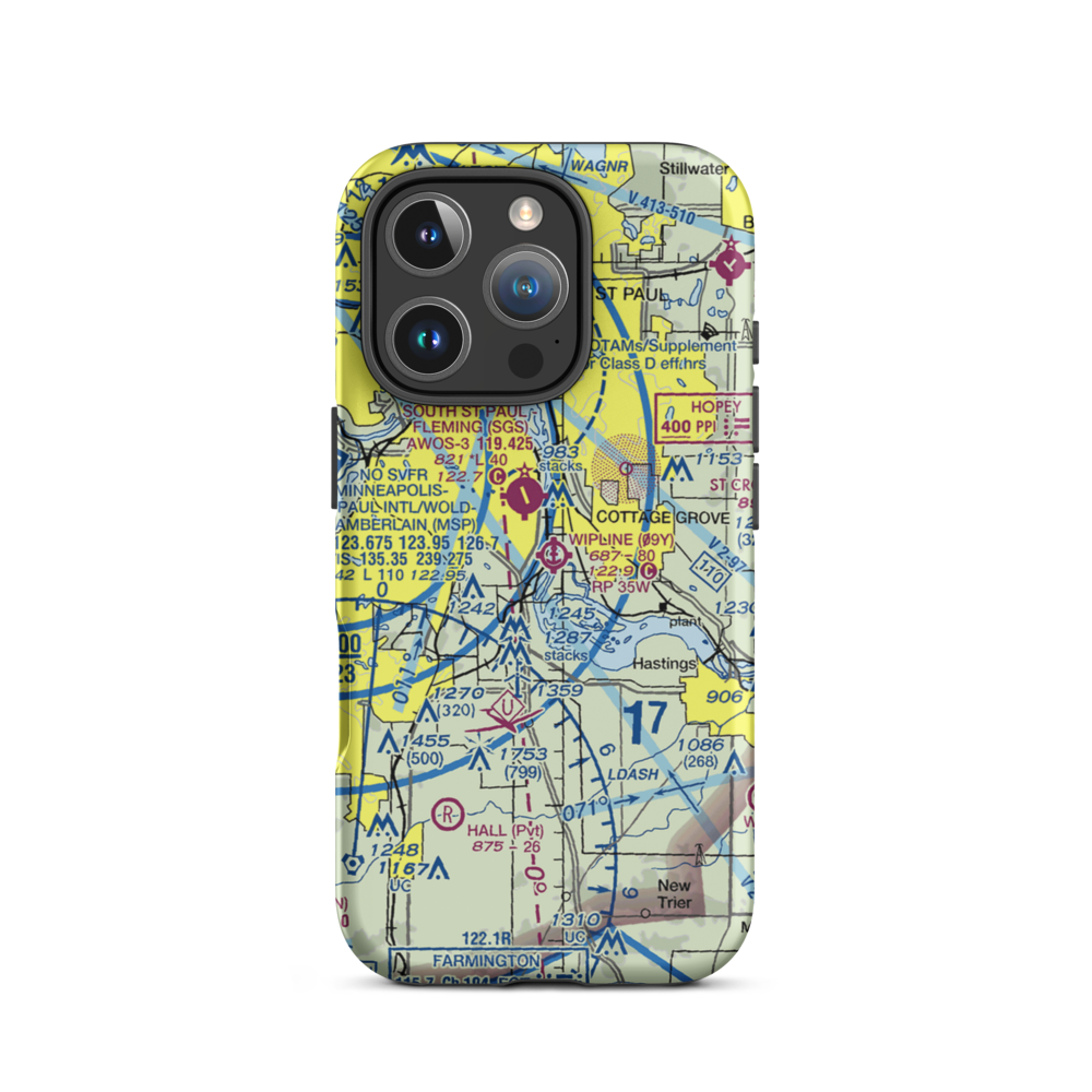 Wipline Seaplane Base (09Y) VFR Sectional  Tough iPhone Case iPhone 16 Pro model shown