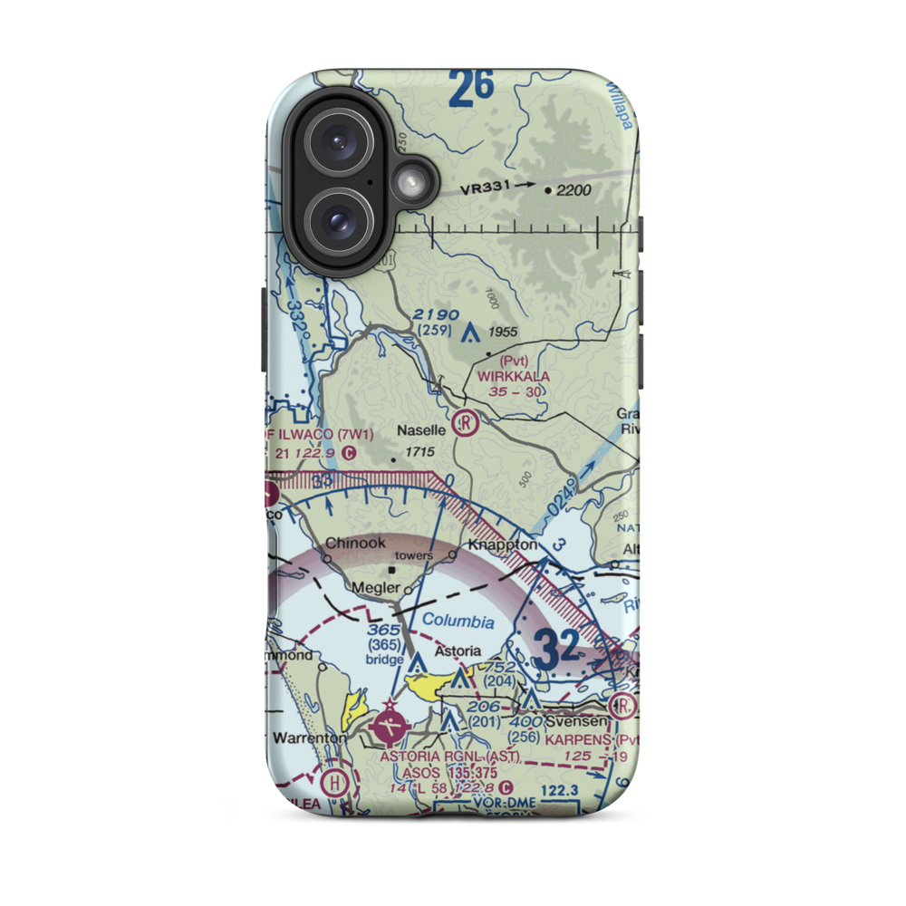 Wirkkala Airport (WA01) VFR Sectional  Tough iPhone Case iPhone 16 Plus model shown