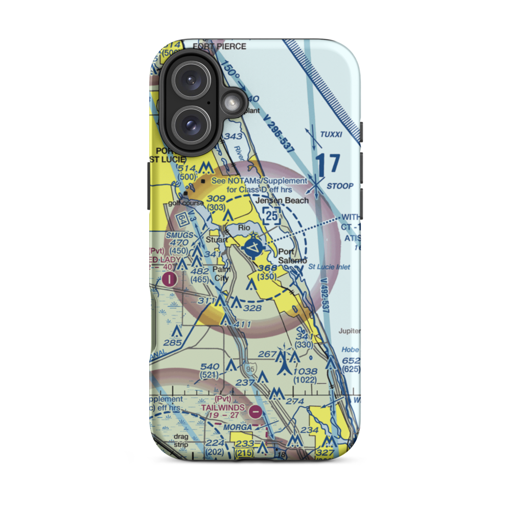 Witham Field (SUA) VFR Sectional  Tough iPhone Case iPhone 16 Plus model shown