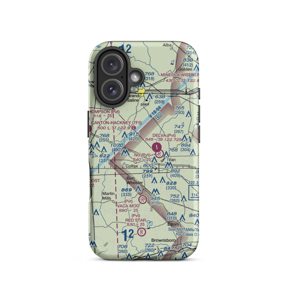 Wits End Ranch Airport (5XS5) VFR Sectional  Tough iPhone Case iPhone 16 model shown