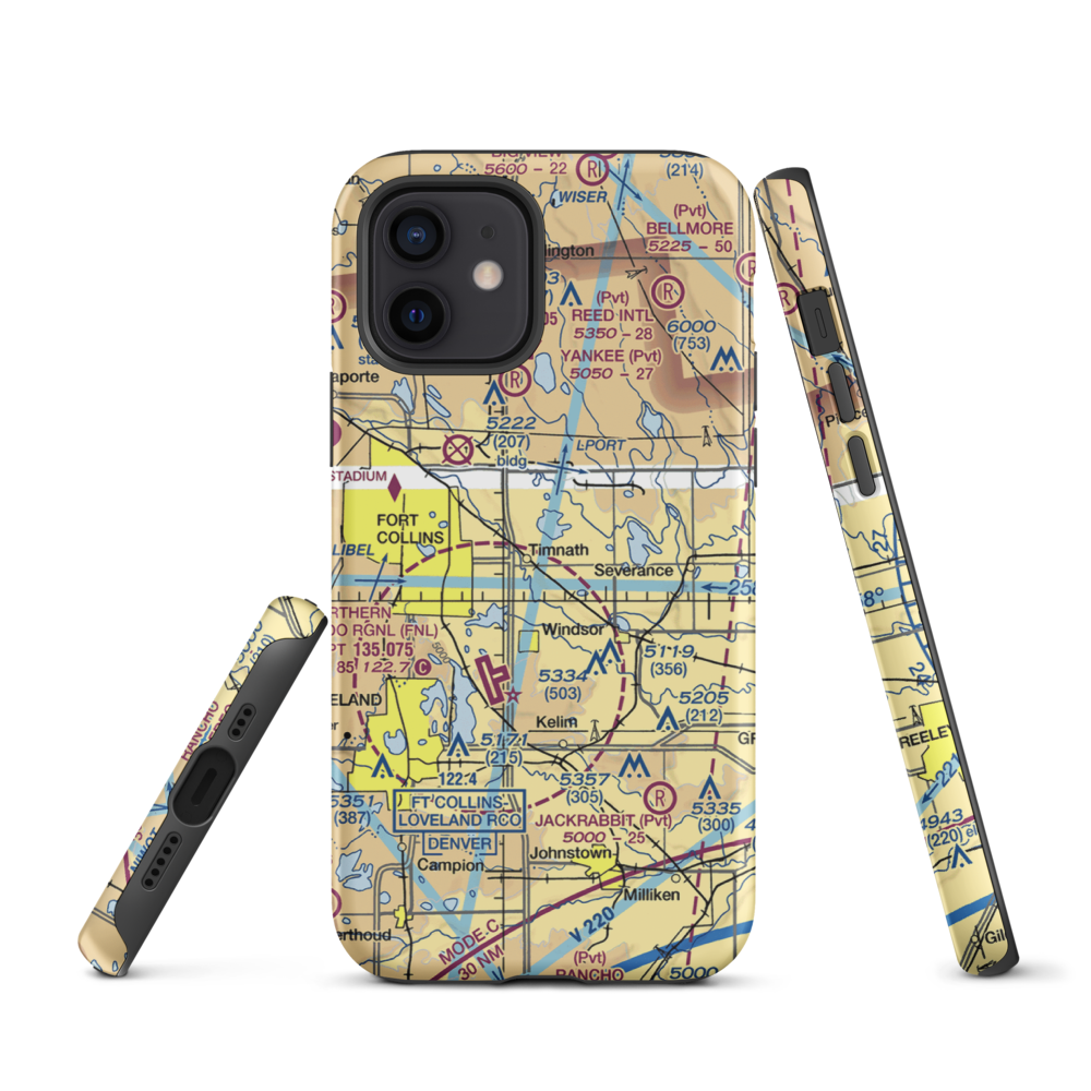 Wkr Airport (65CO) VFR Sectional  Tough iPhone Case iPhone 12 model shown