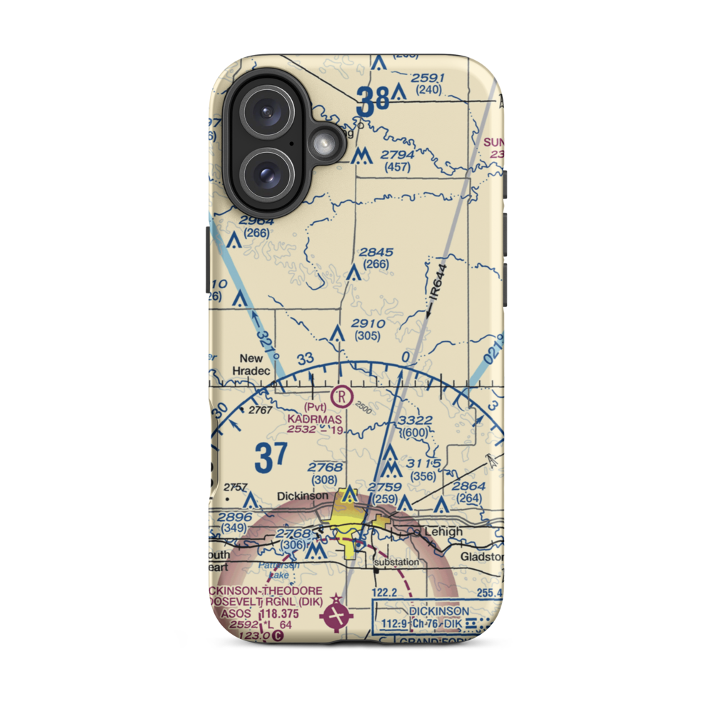 Wolberg's Private Airport (7ND1) VFR Sectional  Tough iPhone Case iPhone 16 Plus model shown