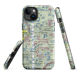 Wolf Lake Airport (26W) VFR Sectional  Tough iPhone Case