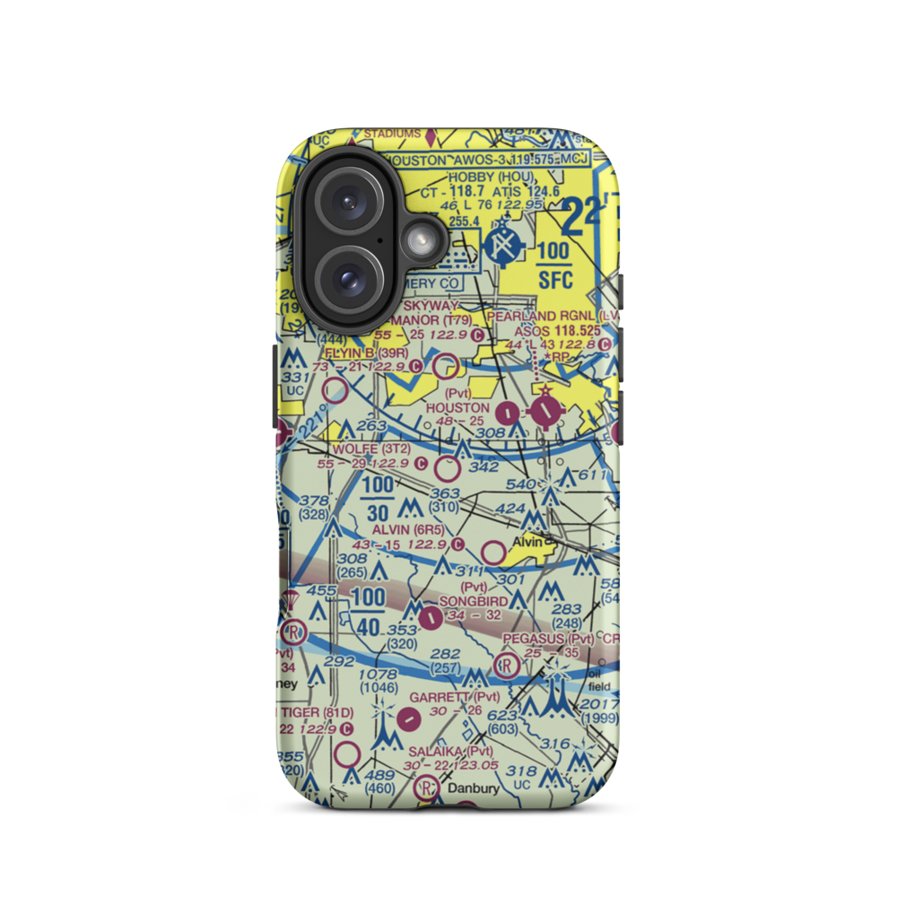 Wolfe Air Park (3T2) VFR Sectional  Tough iPhone Case iPhone 16 model shown