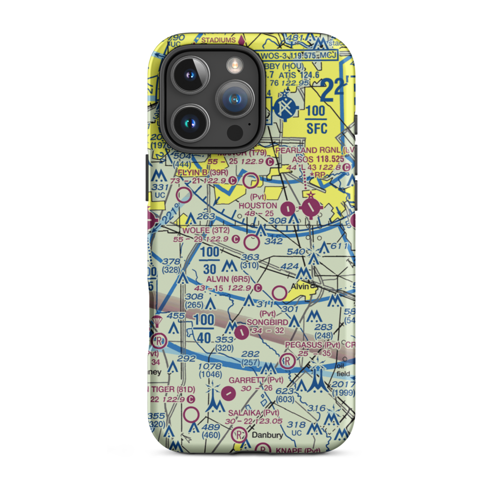 Wolfe Air Park (3T2) VFR Sectional  Tough iPhone Case iPhone 16 Pro Max model shown