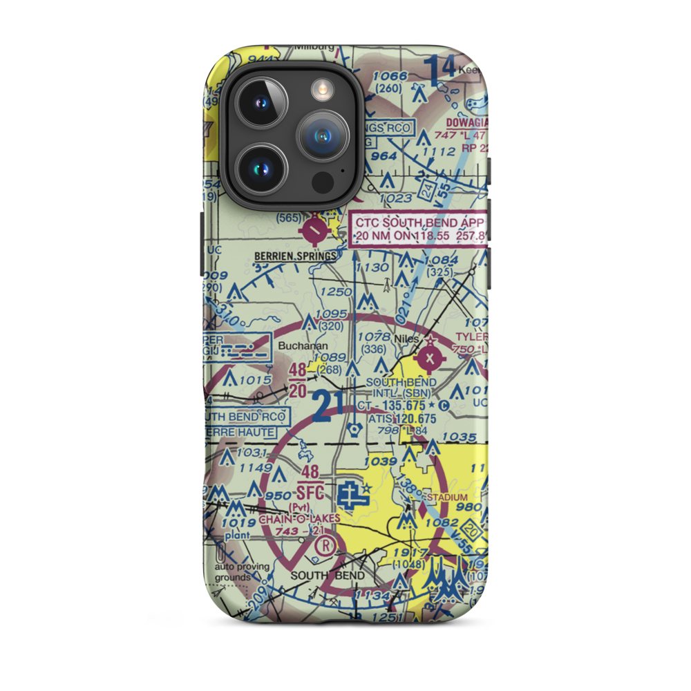Wolverton's Field (30MI) VFR Sectional  Tough iPhone Case iPhone 16 Pro Max model shown