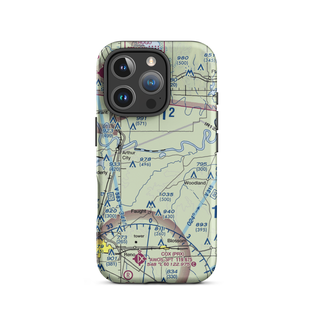 Womack Plantation Airport (0TA8) VFR Sectional  Tough iPhone Case iPhone 16 Pro model shown