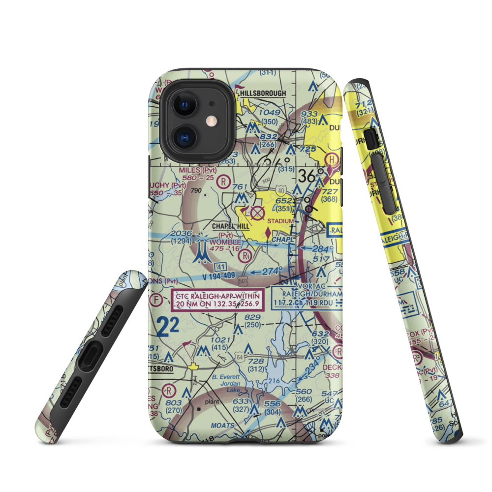 Womble Field (3NC9) VFR Sectional  Tough iPhone Case iPhone 11 model shown