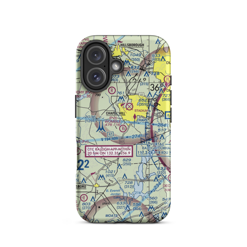 Womble Field (3NC9) VFR Sectional  Tough iPhone Case iPhone 16 model shown