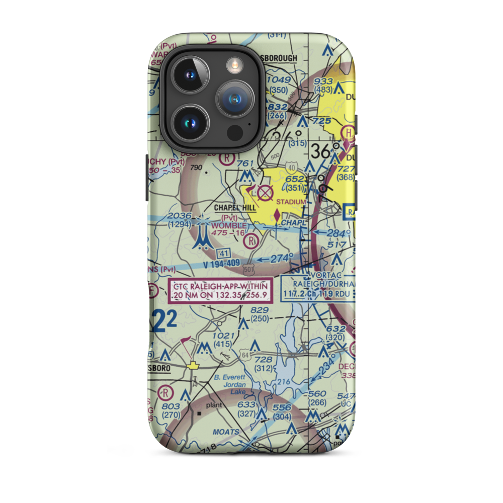Womble Field (3NC9) VFR Sectional  Tough iPhone Case iPhone 16 Pro Max model shown