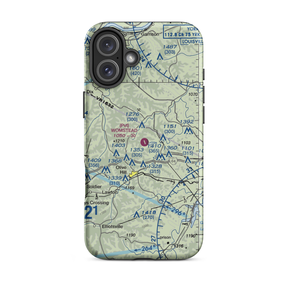 Womstead Field (2KY5) VFR Sectional  Tough iPhone Case iPhone 16 Plus model shown