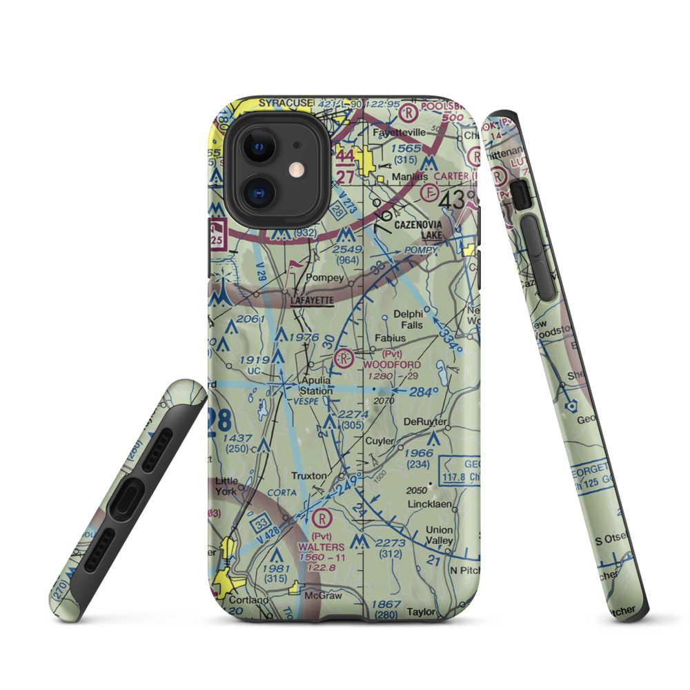 Woodford Airfield (4NK4) VFR Sectional  Tough iPhone Case iPhone 11 model shown