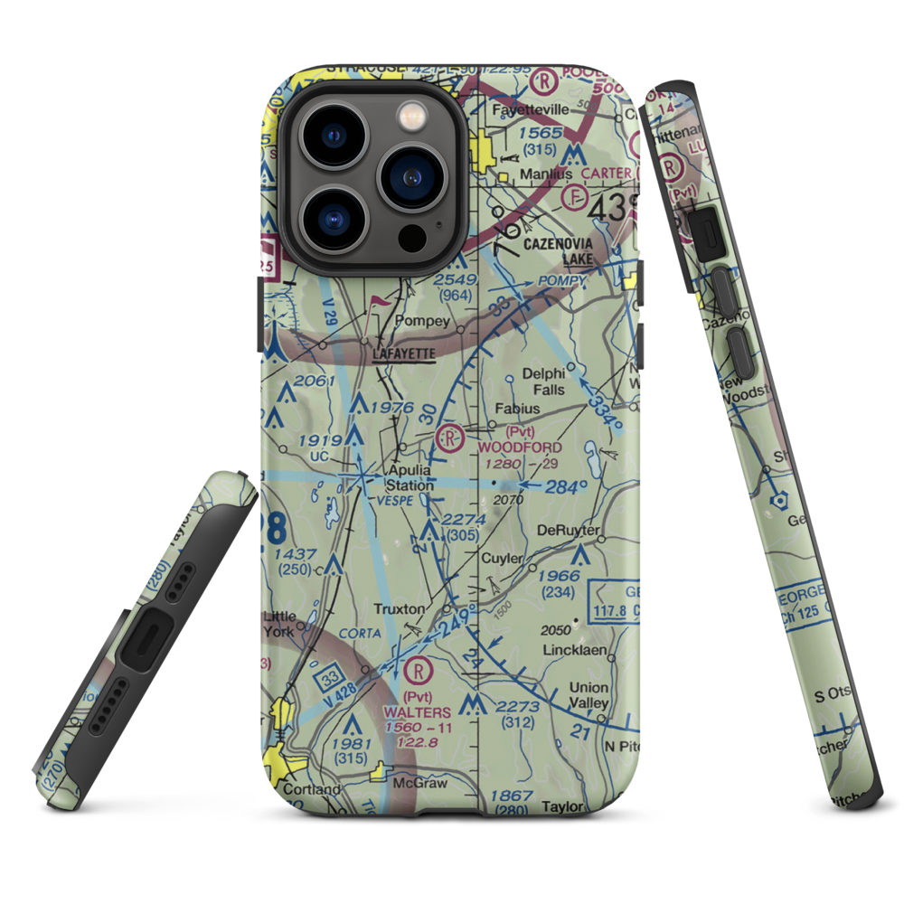 Woodford Airfield (4NK4) VFR Sectional  Tough iPhone Case iPhone 13 Pro Max model shown
