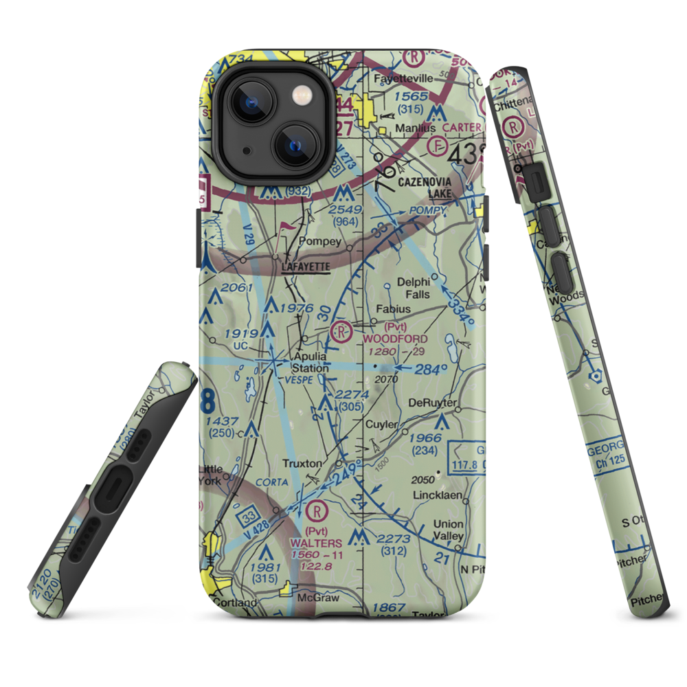 Woodford Airfield (4NK4) VFR Sectional  Tough iPhone Case iPhone 14 Plus model shown