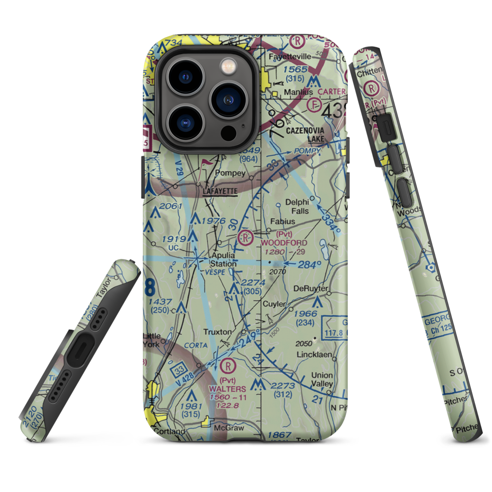 Woodford Airfield (4NK4) VFR Sectional  Tough iPhone Case iPhone 14 Pro Max model shown