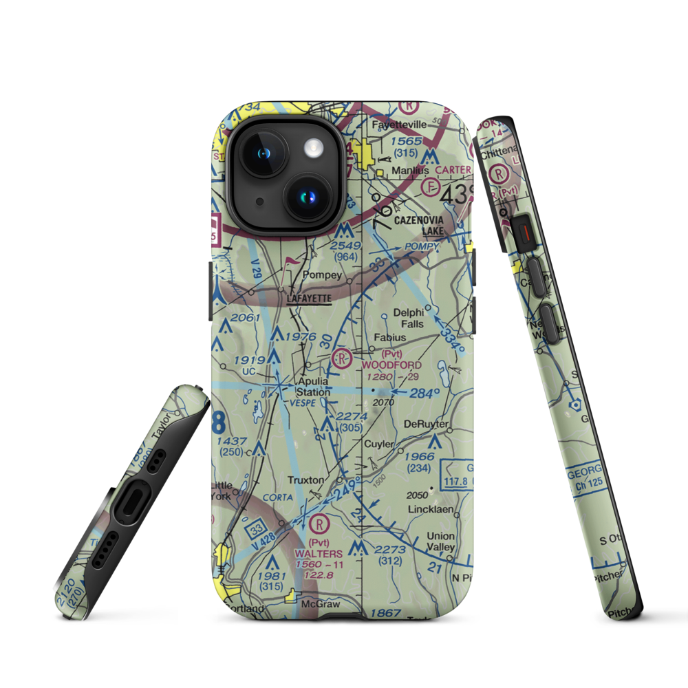 Woodford Airfield (4NK4) VFR Sectional  Tough iPhone Case iPhone 15 model shown