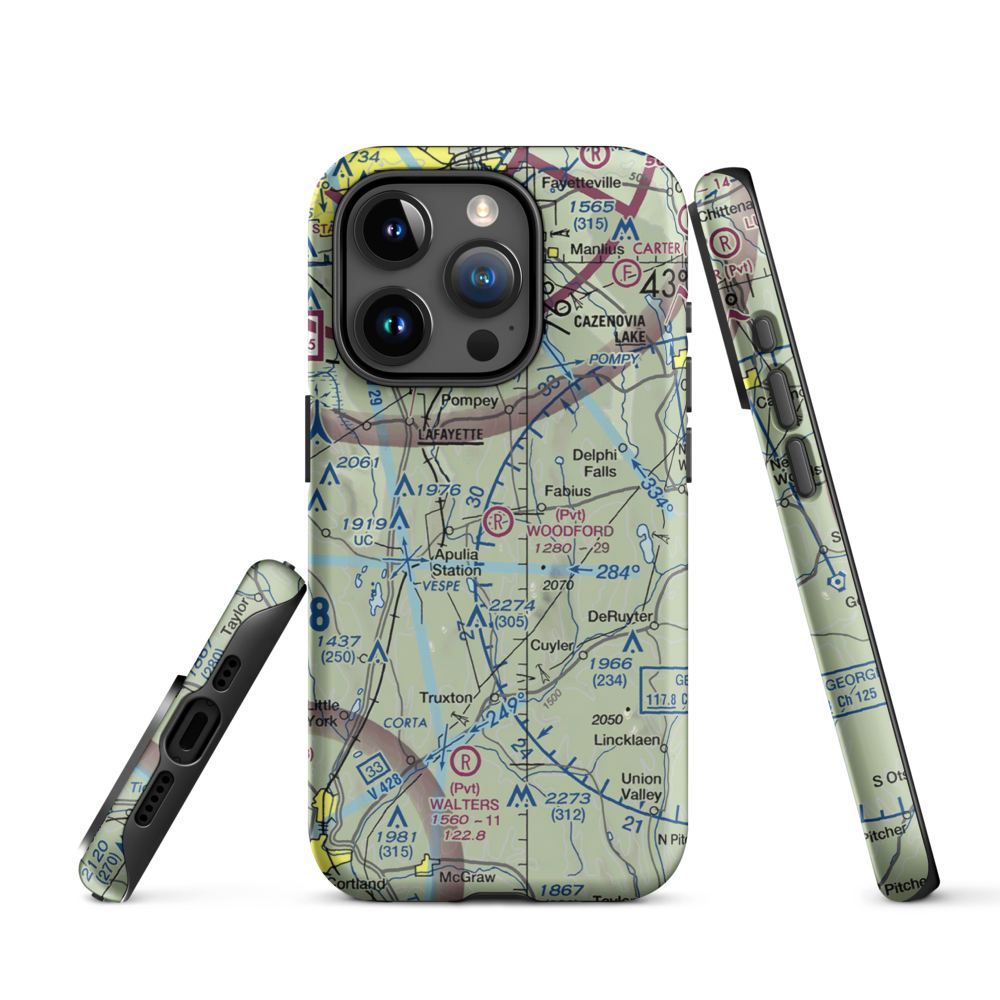 Woodford Airfield (4NK4) VFR Sectional  Tough iPhone Case iPhone 15 Pro model shown