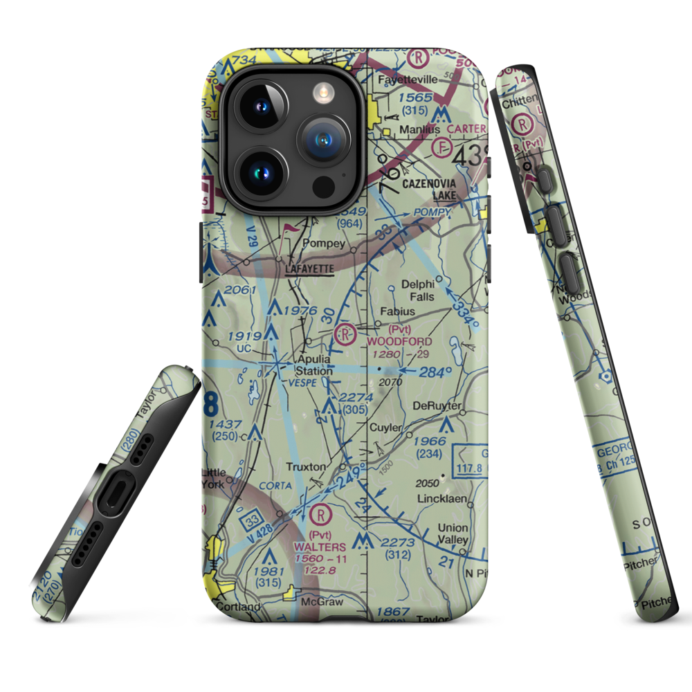 Woodford Airfield (4NK4) VFR Sectional  Tough iPhone Case iPhone 15 Pro Max model shown