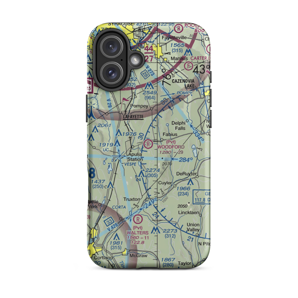 Woodford Airfield (4NK4) VFR Sectional  Tough iPhone Case iPhone 16 Plus model shown