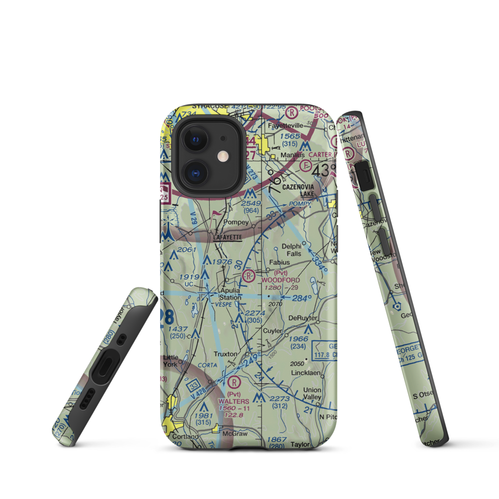 Woodford Airfield (4NK4) VFR Sectional  Tough iPhone Case iPhone 12 mini model shown