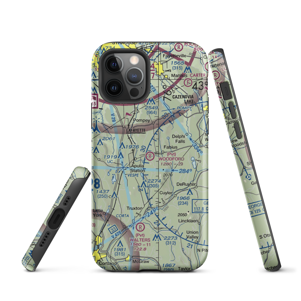 Woodford Airfield (4NK4) VFR Sectional  Tough iPhone Case iPhone 12 Pro model shown