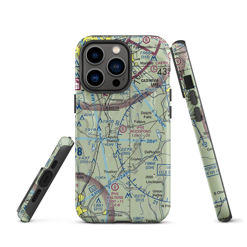 Woodford Airfield (4NK4) VFR Sectional  Tough iPhone Case iPhone 13 Pro model shown