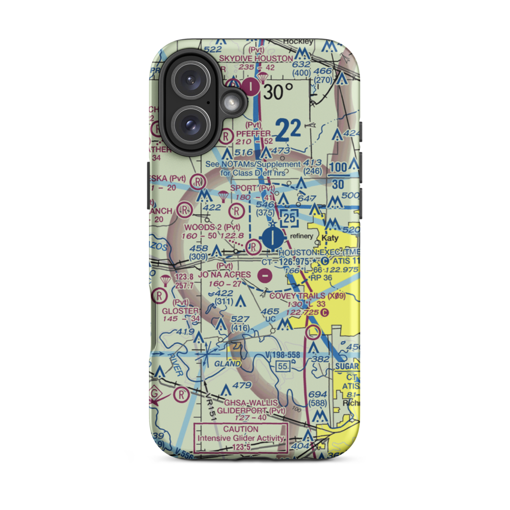 Woods Nr 2 Airport (TA28) VFR Sectional  Tough iPhone Case iPhone 16 Plus model shown