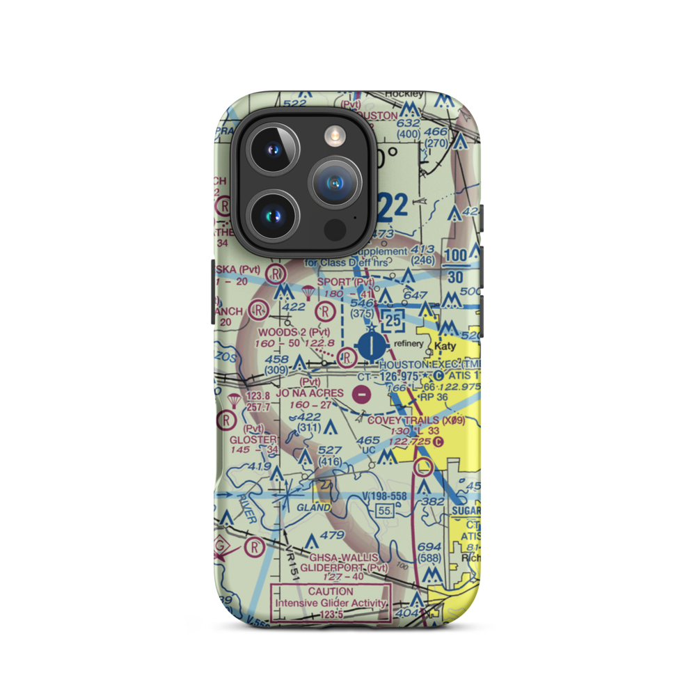 Woods Nr 2 Airport (TA28) VFR Sectional  Tough iPhone Case iPhone 16 Pro model shown
