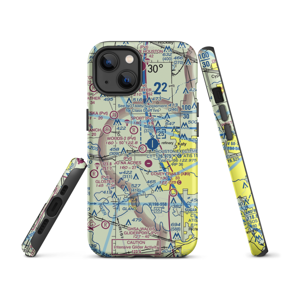 Woods Nr 2 Airport (TA28) VFR Sectional  Tough iPhone Case iPhone 13 model shown