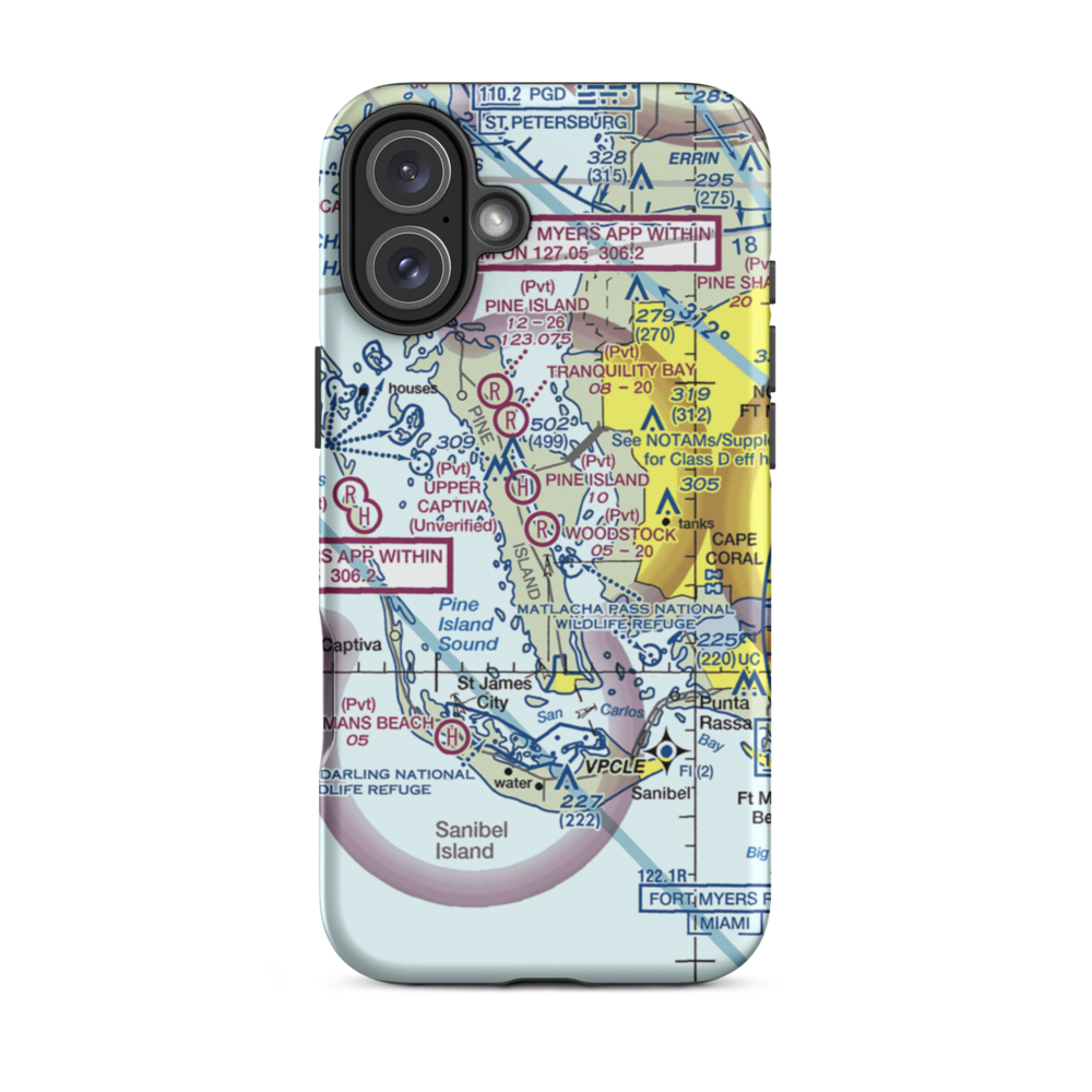 Woodstock Airport (FL86) VFR Sectional  Tough iPhone Case iPhone 16 Plus model shown