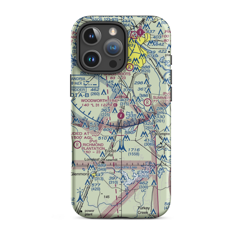 Woodworth Airport (1R4) VFR Sectional  Tough iPhone Case iPhone 16 Pro Max model shown
