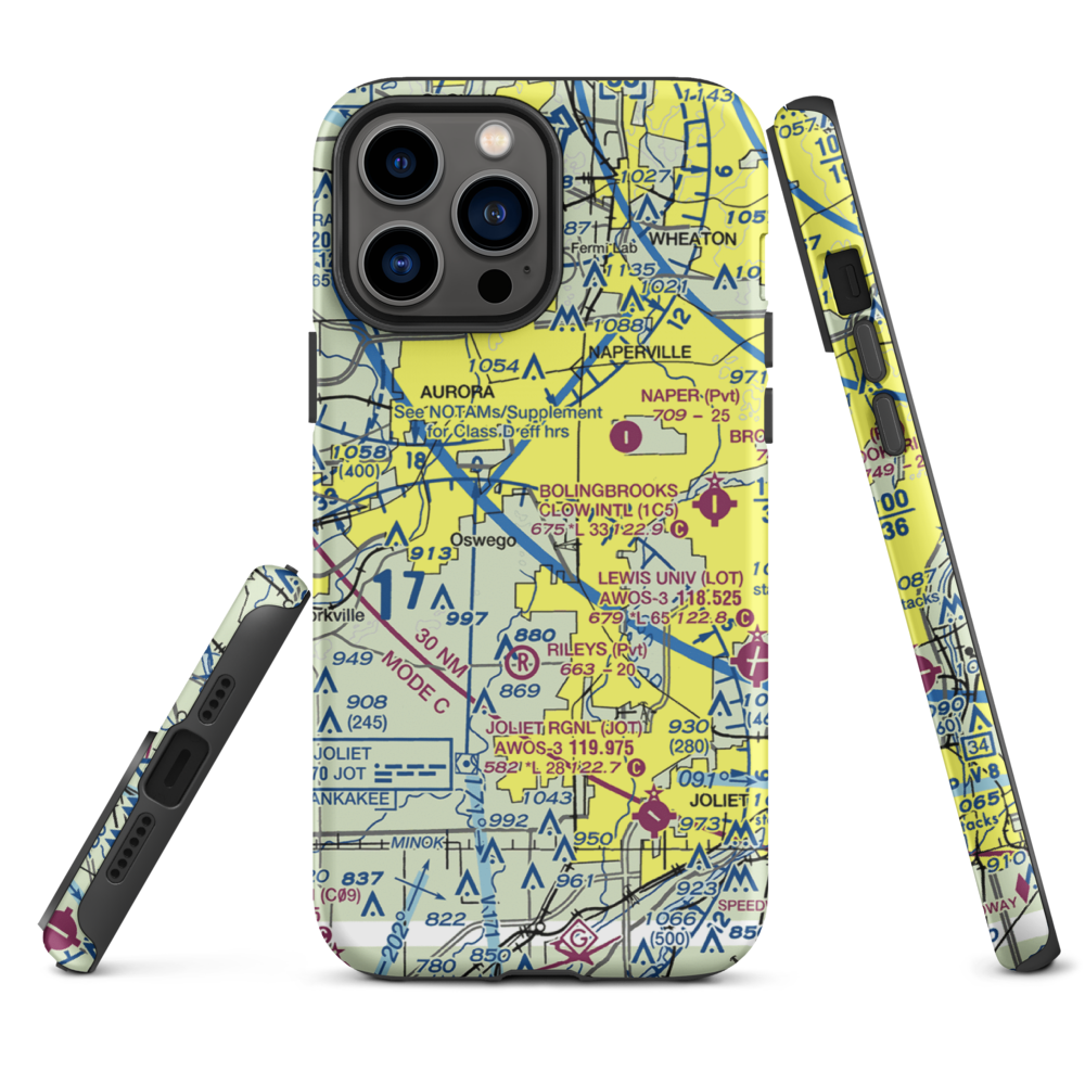 Wormley Airport (85LL) VFR Sectional  Tough iPhone Case iPhone 13 Pro Max model shown