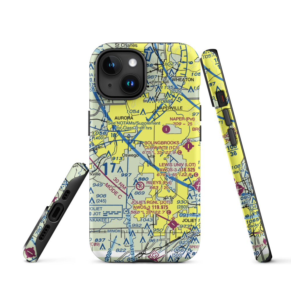 Wormley Airport (85LL) VFR Sectional  Tough iPhone Case iPhone 15 model shown