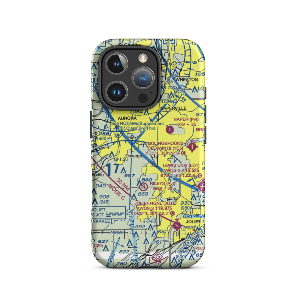 Wormley Airport (85LL) VFR Sectional  Tough iPhone Case iPhone 16 Pro model shown