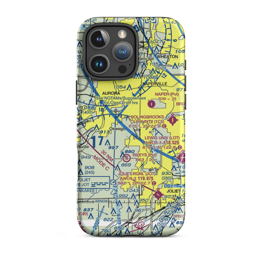 Wormley Airport (85LL) VFR Sectional  Tough iPhone Case iPhone 16 Pro Max model shown