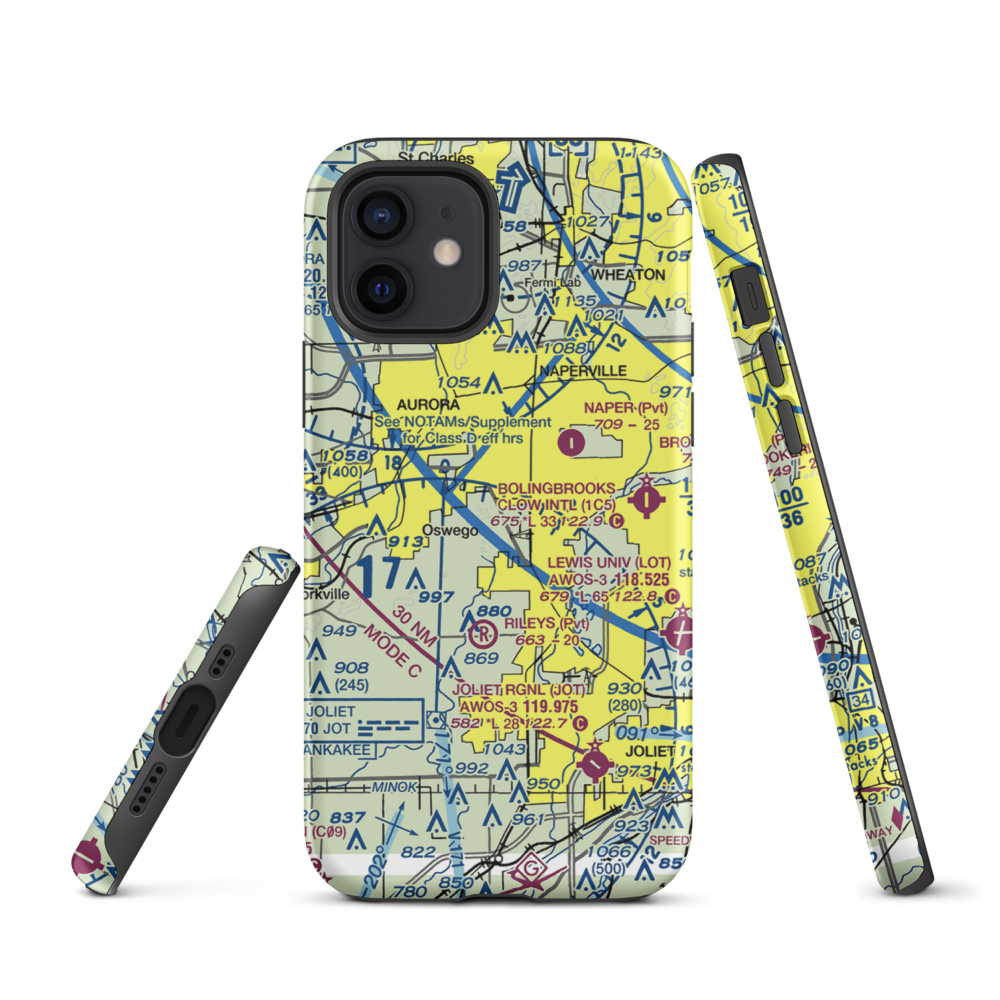 Wormley Airport (85LL) VFR Sectional  Tough iPhone Case iPhone 12 model shown