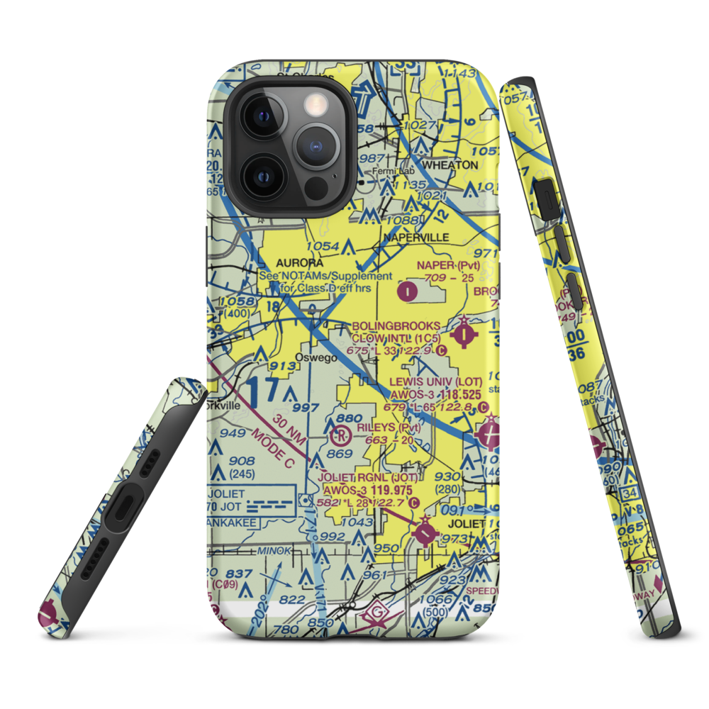 Wormley Airport (85LL) VFR Sectional  Tough iPhone Case iPhone 12 Pro Max model shown