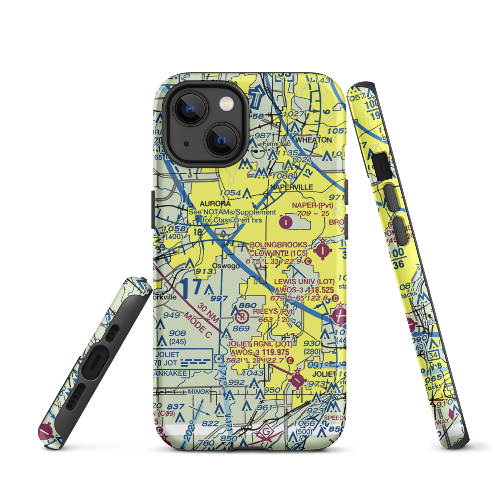 Wormley Airport (85LL) VFR Sectional  Tough iPhone Case iPhone 13 model shown