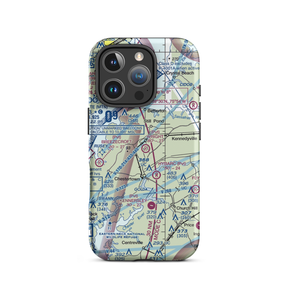 Wright Field (MD11) VFR Sectional  Tough iPhone Case iPhone 16 Pro model shown