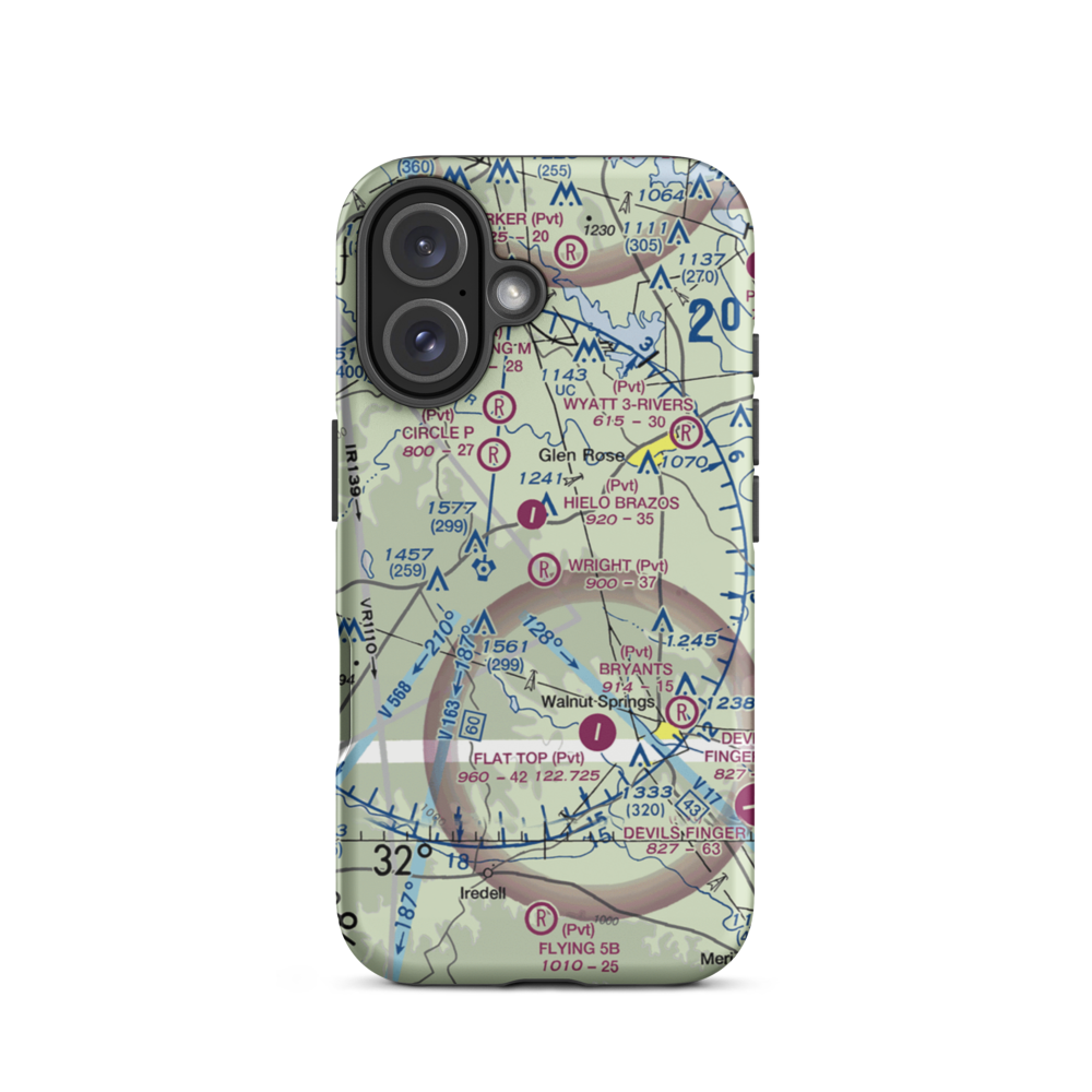 Wright Ranch Airport (TX93) VFR Sectional  Tough iPhone Case iPhone 16 model shown