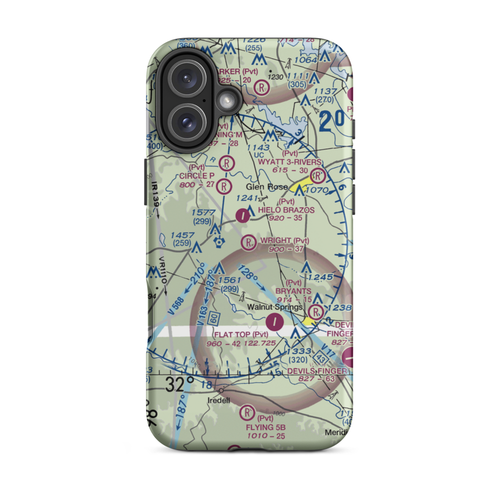 Wright Ranch Airport (TX93) VFR Sectional  Tough iPhone Case iPhone 16 Plus model shown