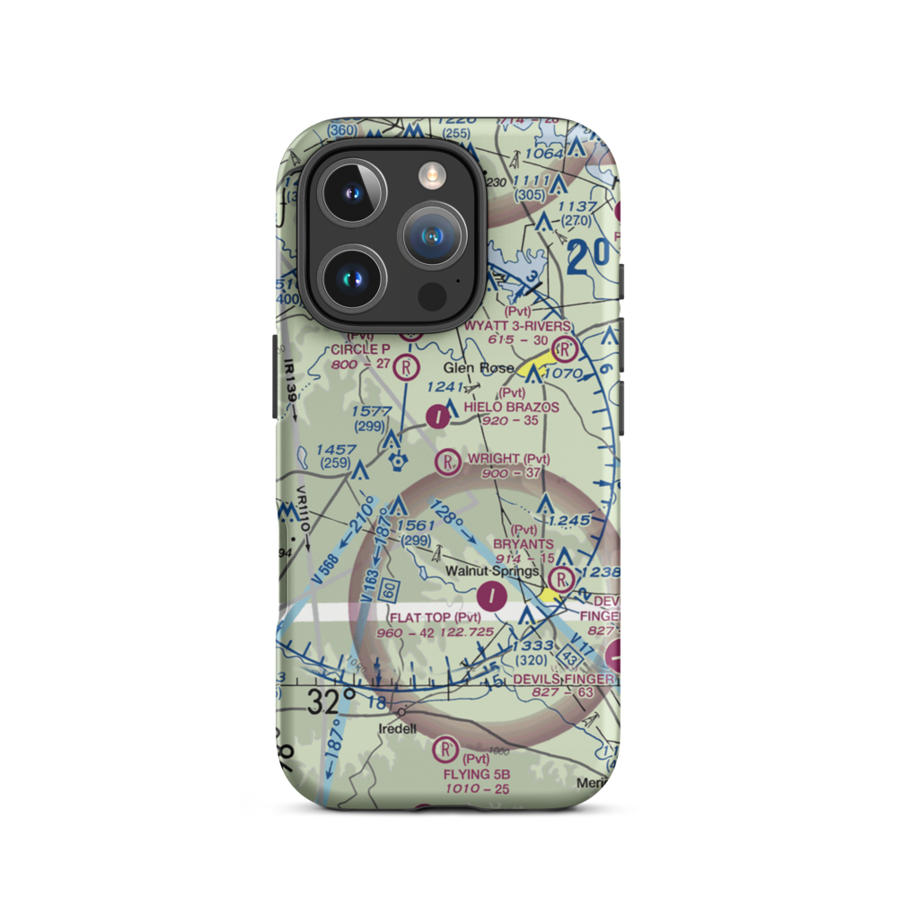 Wright Ranch Airport (TX93) VFR Sectional  Tough iPhone Case iPhone 16 Pro model shown