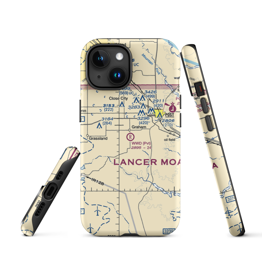 WWD Farms Airport (US-0735) VFR Sectional  Tough iPhone Case iPhone 15 model shown