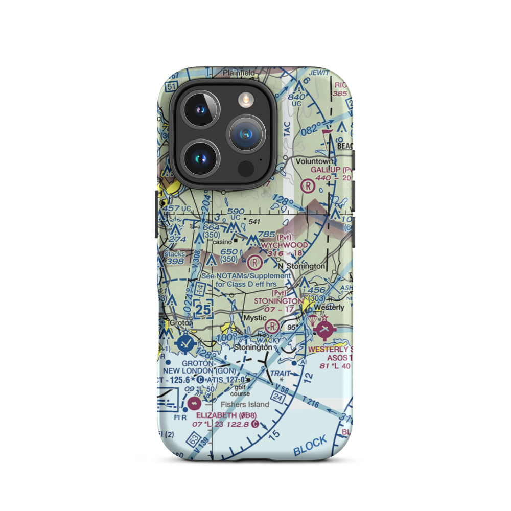 Wychwood Field (CT48) VFR Sectional  Tough iPhone Case iPhone 16 Pro model shown