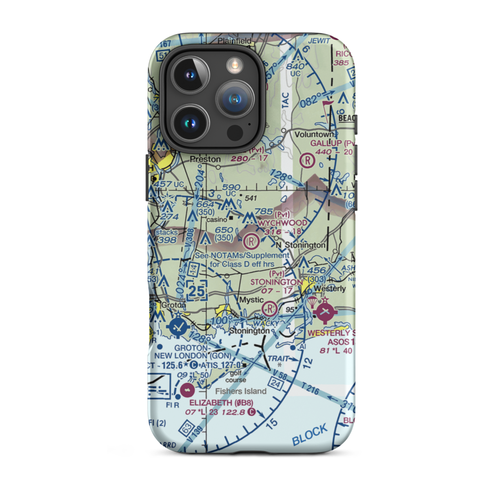 Wychwood Field (CT48) VFR Sectional  Tough iPhone Case iPhone 16 Pro Max model shown