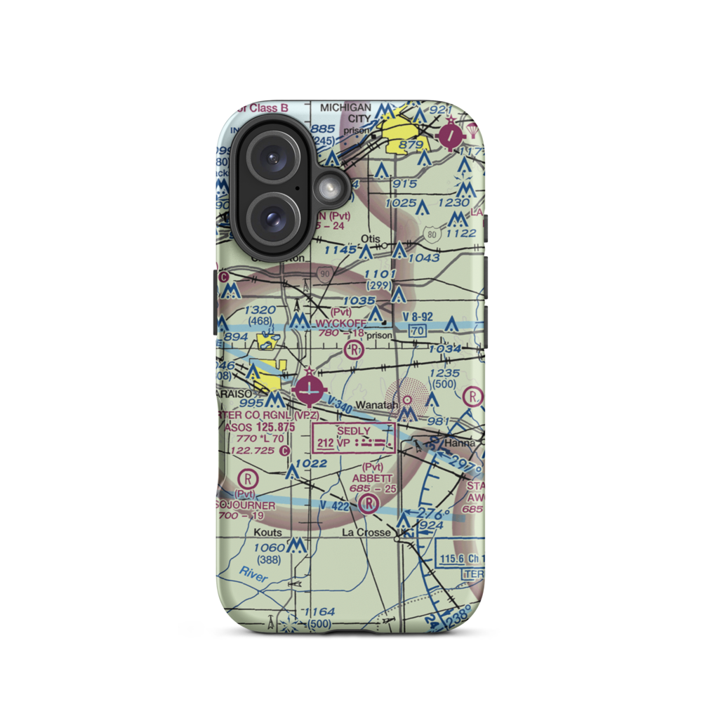 Wyckoff Airstrip (5IN4) VFR Sectional  Tough iPhone Case iPhone 16 model shown